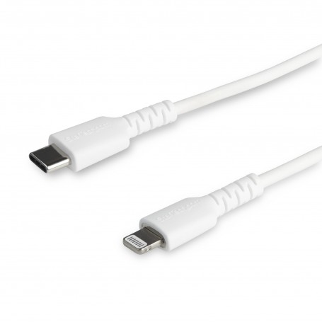 StarTech.com Cavo durevole da USB-C a Lightning da 2m bianco - Cavo di alimentazione/sincronizzazione in Fibra ar (RUSBCLTMM2MW)