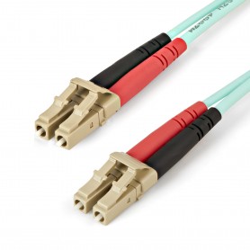StarTech.com Cavo in Fibra Ottica Multimodale Duplex OM4 LC/LC - 100 Gb - 50/125 - LSZH - Turchese da 5m (450FBLCLC5)