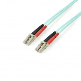 StarTech.com Cavo di rete patch Duplex in fibra ottica multimodale LSZH 50/125 da 10 Gb 5m LC-LC - acqua (A50FBLCLC5)