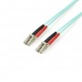 StarTech.com Cavo di rete patch Duplex in fibra ottica multimodale LSZH 50/125 da 10 Gb 5m LC-LC - acqua (A50FBLCLC5)