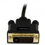 StarTech.com Cavo convertitore adattatore Mini DisplayPort a DVI da 1,8 m – Mini DP a DVI 1920x1200 - Nero (MDP2DVIMM6B)