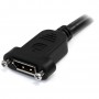 StarTech.com Cavo DisplayPort a Pannello da 1m - 4K x 2K - Adattatore DisplayPort 1.2 da Maschio a Femmina - Cavo d (DPPNLFM3PW)