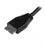 StarTech.com Cavo USB 3.0 Tipo A a Micro B slim - Connettore USB3.0 A a Micro B slim ad alta velocità M/M - 3m (USB3AUB3MS)