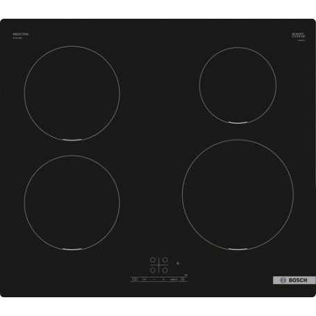 Bosch Serie 4 PUE611BB5J piano cottura Nero Da incasso 59.2 cm Piano cottura a induzione 4 Fornello(i)