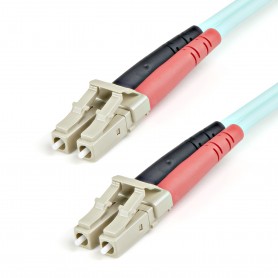 StarTech.com Cavo di rete patch Duplex in fibra ottica multimodale LSZH 50/125 da 10 Gb 1m LC-LC - acqua (A50FBLCLC1)