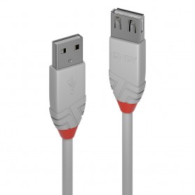 Lindy 36713 cavo USB 2 m USB 2.0 USB A Grigio (36713)