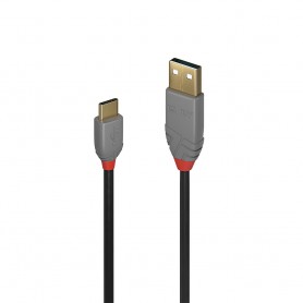 Lindy 36887 cavo USB 2 m USB 2.0 USB A USB C Nero, Grigio (36887)