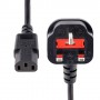 StarTech.com Cavo di alimentazione per computer del Regno Unito 3 m - Spina a tre spinotti - C13 a BS-1363 (PXT101UK3M)
