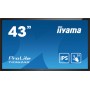 iiyama T4362AS-B1 visualizzatore di messaggi Pannello piatto interattivo 108 cm (42.5") IPS 500 cd/m² 4K Ultra HD Nero Touch sc