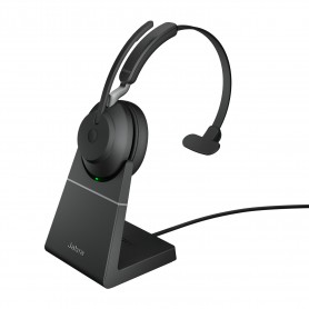 Jabra Evolve2 65, UC Mono Auricolare Wireless A Padiglione Ufficio USB tipo A Bluetooth Nero (26599-889-989)