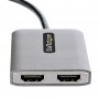 StarTech.com Adattatore USB-C HDMI - USB C HUB MST a Doppio HDMI 4K 60Hz - Convertitore USB Type-C a Multi Monitor HDMI per Note