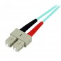 StarTech.com Cavo patch duplex LSZH fibra multimod. 50/125 2 m 10 Gb Aqua LC-SC (A50FBLCSC2)