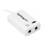 StarTech.com Adattatore auricolare / cuffie da 4 posizioni da 3,5 mm a 2 da 3 posizioni da 3,5 mm M/F - bianco (MUYHSMFFADW)