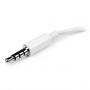 StarTech.com Adattatore auricolare / cuffie da 4 posizioni da 3,5 mm a 2 da 3 posizioni da 3,5 mm M/F - bianco (MUYHSMFFADW)