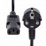 StarTech.com Cavo di alimentazione per PC da EU Schuko a C13 da 3 m, Cavo di corrente AC 250V 10A 18AWG, Cavo di ricambio con sp