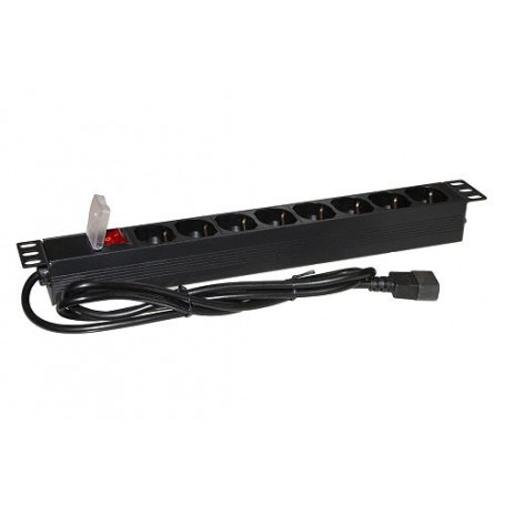 LINK MULTIPRESA DA RACK 19" 8 PRESE UNIVERSALI CON INTERRUTTORE SPINA C14 (LK10065)
