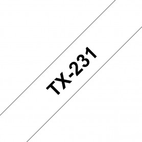 Brother TX-231 nastro per etichettatrice Nero su bianco (TX231)