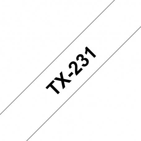 Brother TX-231 nastro per etichettatrice Nero su bianco (TX231)