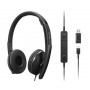 Lenovo 4XD1M45627 cuffia e auricolare Cablato A Padiglione USB tipo-C Nero