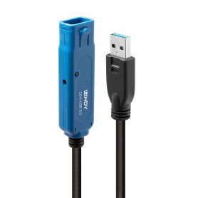 Lindy 43157 cavo USB USB 3.2 Gen 1 (3.1 Gen 1) 10 m USB A Nero