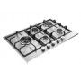 Candy CHG7WL4WTX Acciaio inox Da incasso 74.5 cm Gas 5 Fornello(i)