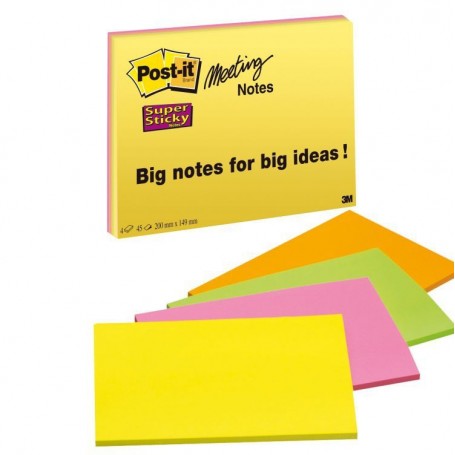 3M 6845-SSP pouch autoadesiva Rettangolo Multicolore 45 fogli (75557)