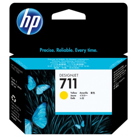 HP 711 29-ml Yellow DesignJet Ink Cartridge cartuccia d'inchiostro 1 pz Originale (CZ132A)