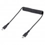 StarTech.com Cavo USB C Ricarica Veloce da 50cm Cavetto USB tipo C 2.0 Spiralato di Alimentazione e Sincronizzazione Resistente 