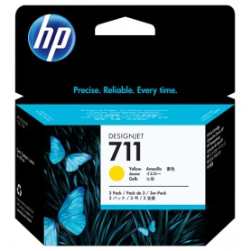 HP Confezione da 3 cartucce di inchiostro giallo DesignJet 711, 29 ml (CZ136A)