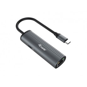 Equip 133486 hub di interfaccia USB tipo-C 1000 Mbit/s Nero, Grigio