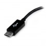StarTech.com Cavo Adattatore micro USB a USB femmina OTG da viaggio 12cm M/F - Nero (UUSBOTG)