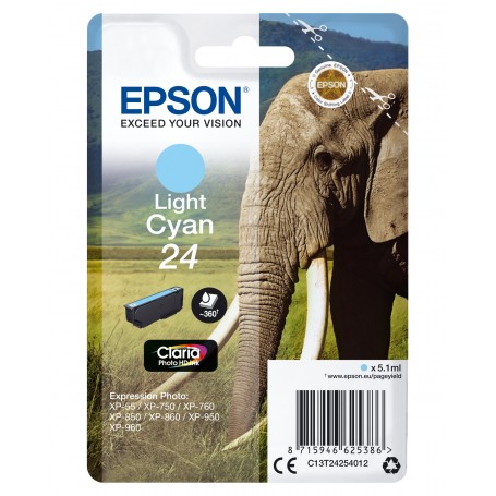 Epson Elephant Cartuccia Ciano Chiaro (C13T24254022)