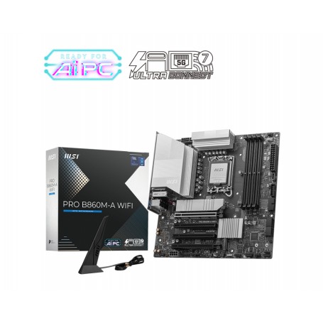 MSI PRO B860M-A WIFI scheda madre Intel B860 LGA 1851 (Socket V1) micro ATX