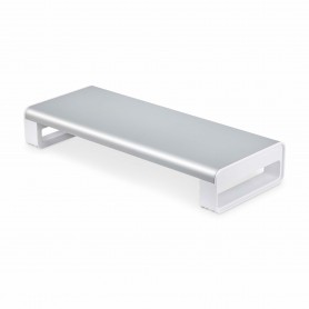 StarTech.com Supporto per monitor ergonomico, fino a 15 kg, altezza fissa 9 cm, rialzo per monitor da tavolo/portatile, piattafo