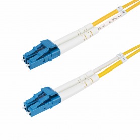StarTech.com Cavo in fibra ottica duplex monomodale OS2 da LC a LC (UPC) da 5m, 9/125µm, 100G, Insensibile alla piegatura, Bass