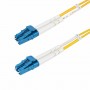 StarTech.com Cavo in fibra ottica duplex monomodale OS2 da LC a LC (UPC) da 1m, 9/125µm, 100G, Insensibile alla piegatura, Bass