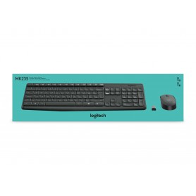 Logitech MK235 Wireless Keyboard and Mouse Combo tastiera USB QWERTZ Tedesco Grigio (920-007905)