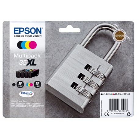 Epson Padlock Multipack 4-colours 35XL DURABrite Ultra Ink (C13T35964020)