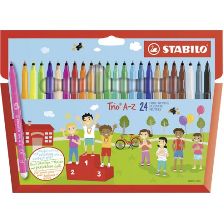 STABILO Trio A–Z marcatore Fine Multicolore 24 pz (378/1-24-01)