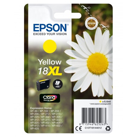 Epson Daisy Cartuccia Margherita Giallo Inchiostri Claria Home 18XL (C13T18144012)