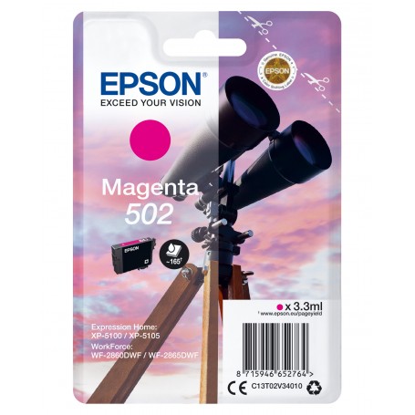 Epson Singlepack Magenta 502 Ink (C13T02V34020)