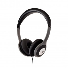 V7 HA520-2EP cuffia e auricolare Cablato Cuffie A Padiglione MUSICA Nero, Argento (HA520-2EP)