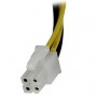StarTech.com Cavo di estensione per alimentatore CPU 4P 8'' ATX12V 4 pin - M/F (ATXP4EXT)