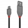 Lindy 36731 cavo USB 0,5 m USB 2.0 USB A Micro-USB B Nero, Grigio (36731)