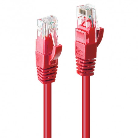 Lindy 48030 cavo di rete Rosso 0,3 m Cat6 U/UTP (UTP) (48030)
