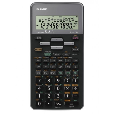 Sharp EL-531TH calcolatrice Tasca Calcolatrice scientifica Nero, Grigio (SH-EL531THBGY)