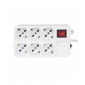 Vultech MU-03 prolunghe e multiple 1,5 m 6 presa(e) AC Bianco