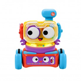 Fisher-Price ​​ - Tino Robottino 4-in-1, edizione italiana, giocattolo per attività elettronica con luci, musica e  (HDJ16)