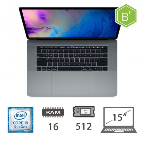 MBP 15,4 T.BAR(2019)I9-9980HK/16/512/SG/2Y - B