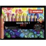 STABILO Woody 3 in 1 ARTY pastello colorato Multicolore 10 pz (880/10-1-20)